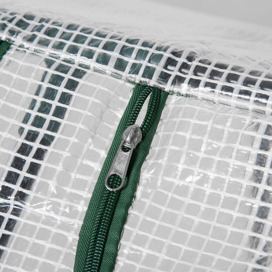 Drivhus med vindue, pe-netfilm, stålfilmdrivhus, drivhus til altan, have, tomathus 120x60x60cm, tomatdrivhus til grøntsager, blomster, planter, hvid