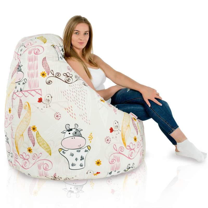 Giant Adult Bean Bag Chair XXL - Premium Printed Fabric
