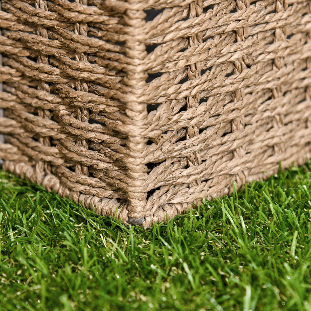 Kunstgræs, naturtro, dræningsfunktion, 6,5 fibre/m², 25 mm højde, sæt med 10 dele, hver 30x30 cm, grøn