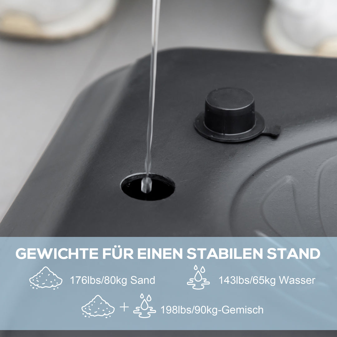 Basketballstativ, udendørs/indendørs, højdejusterbar, med hjul, fyldbar base, basketballhøjde 2,30-3,05 m