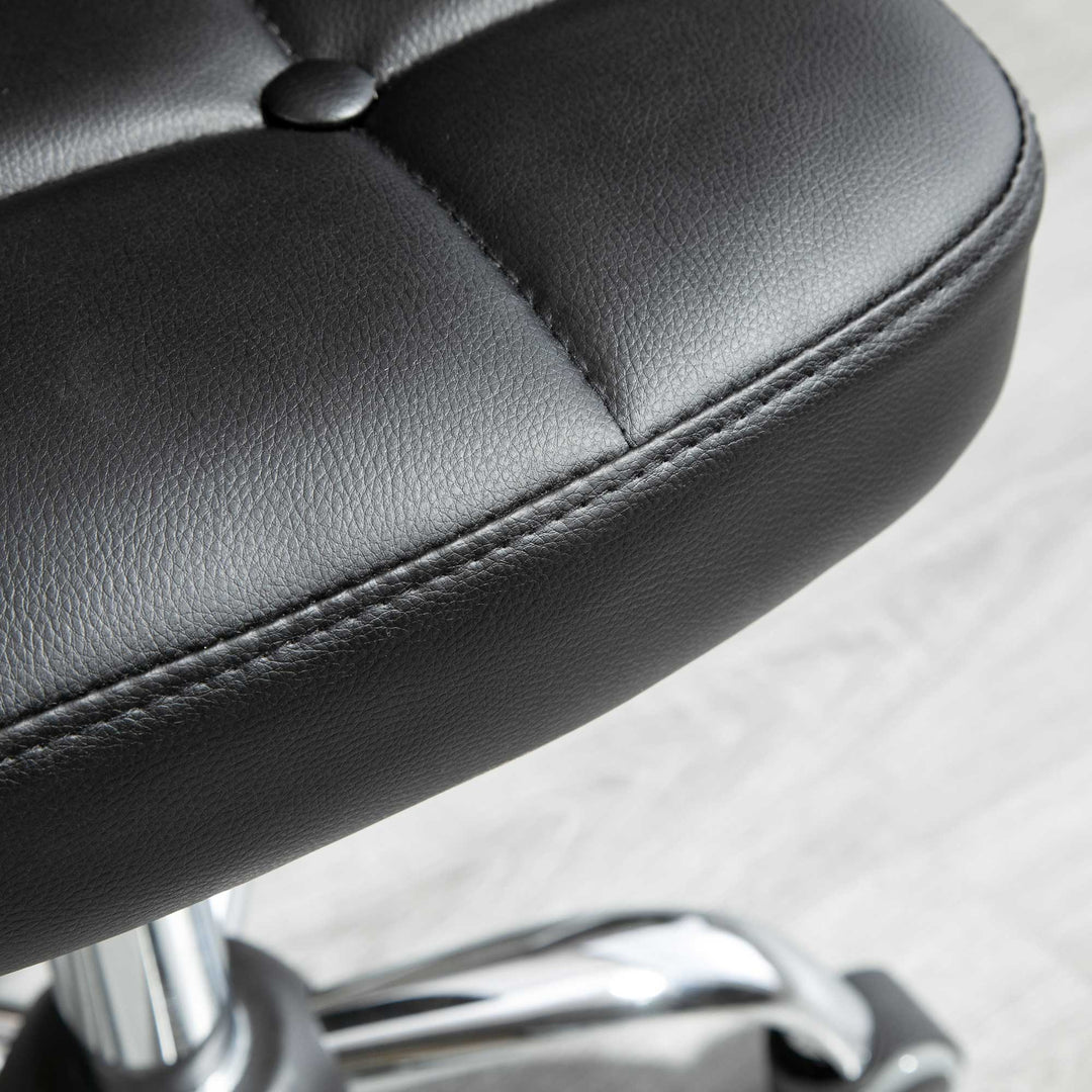 Sæt med 2 arbejdstabuer med ryglæn, 72-87 cm højdejusterbar, mørkegrå, 45 x 47 x 72-87 cm