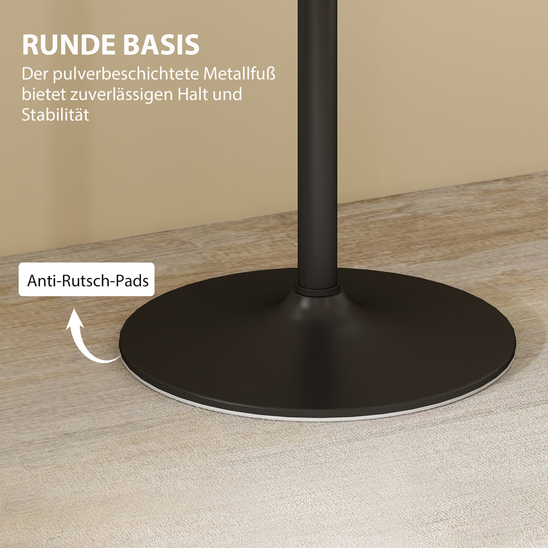 Spisebord, 70 x 70 cm firkantet køkkenbord til 4 personer med marmorlook til køkken hvidt