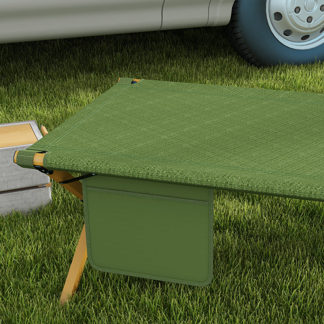 Sammenklappelig feltseng med bæretaske 196 x 64 x 45 cm gæsteseng op til 200 kg til udendørs campingrejser