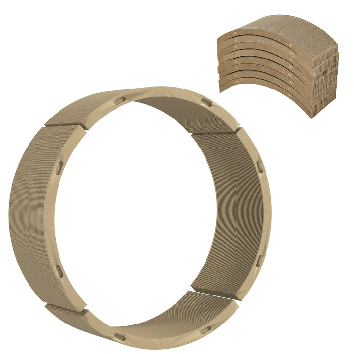 Kradsebrætsæt til kattehjul, belastningskapacitet op til 5 kg, 55 x 25,5 x 3 cm, brun