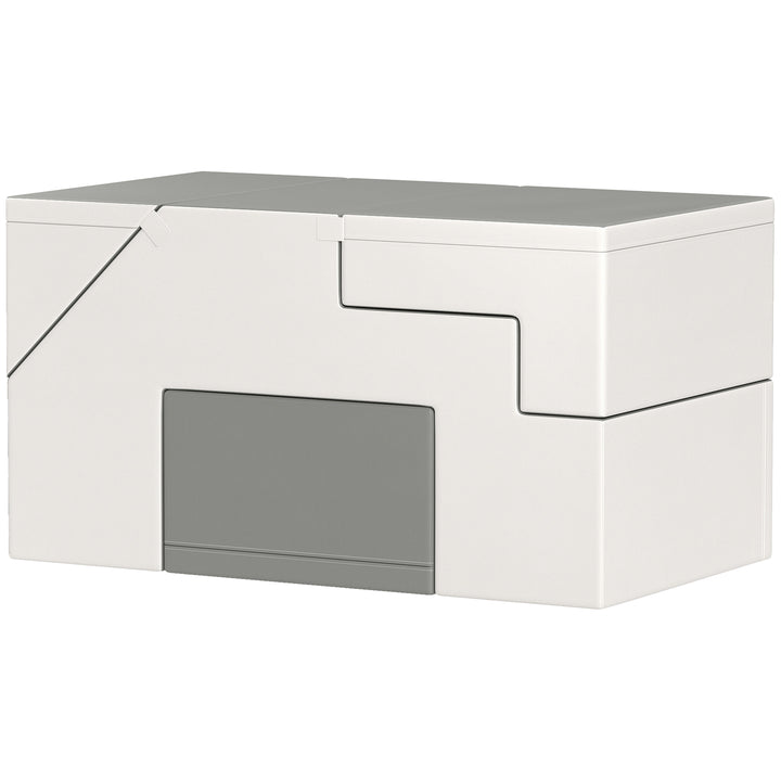 Klatre- og glidelegetøj til børn, fremmer motoriske færdigheder, kunstlæder, epe-skum, 86 x 49 x 47 cm, grå