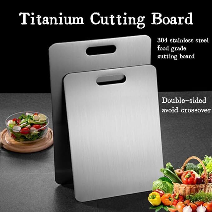 Titanium skærebræt dobbeltsidede titanium skærebrætter til køkkencamping