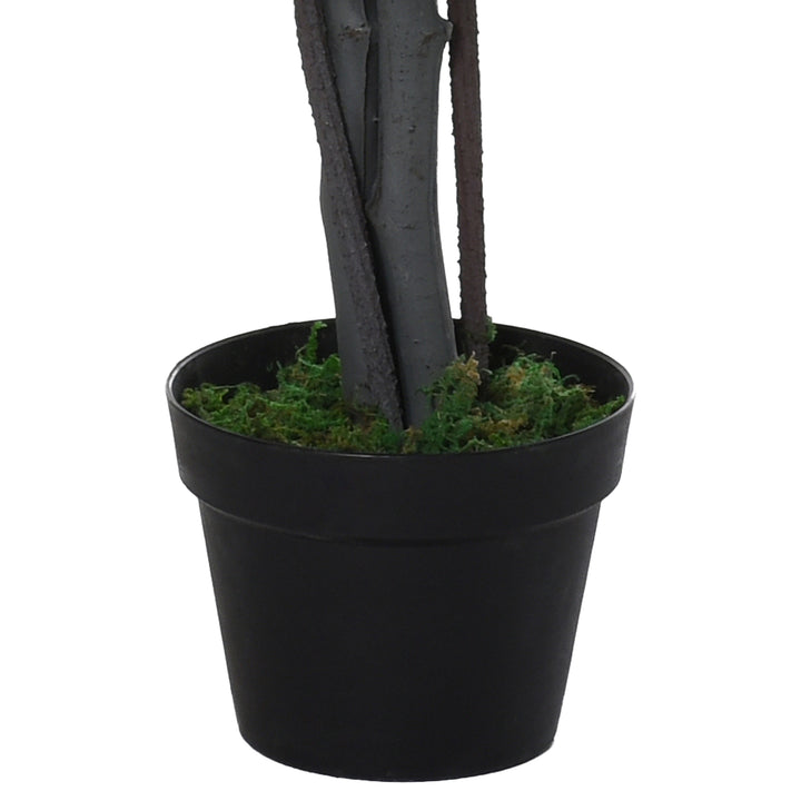 Kunstigt ficustræ stort 145 cm, kunstigt træ, kunstig plante, kunstige plastikplanter i potte, kunstig plante som ægte til stue soveværelse kontor have moderne dekoration gave