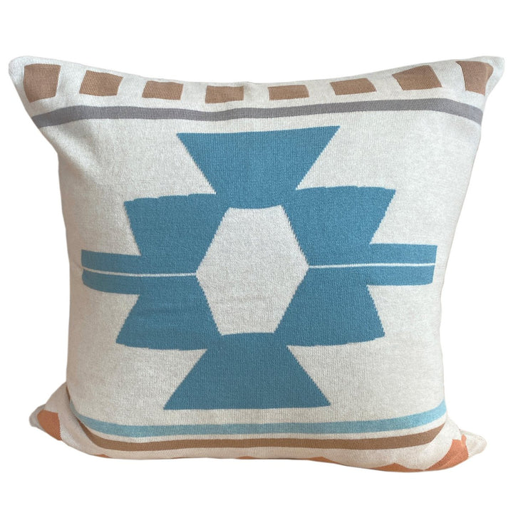 ANE Pillow-Cover Blue, Soft Jacquard strikket bomuld