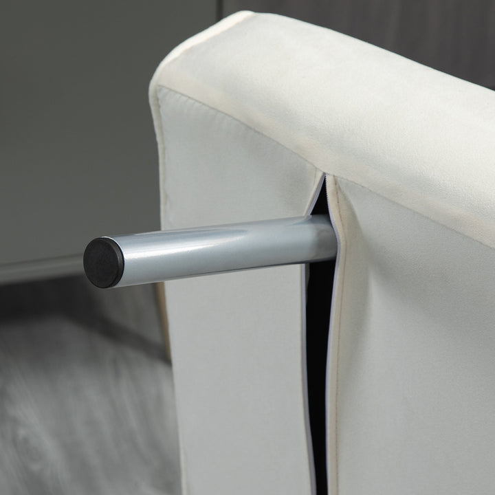 Lænestol, lænestol, gæsteseng, 65 cm x 69 cm x 80 cm, cremehvid