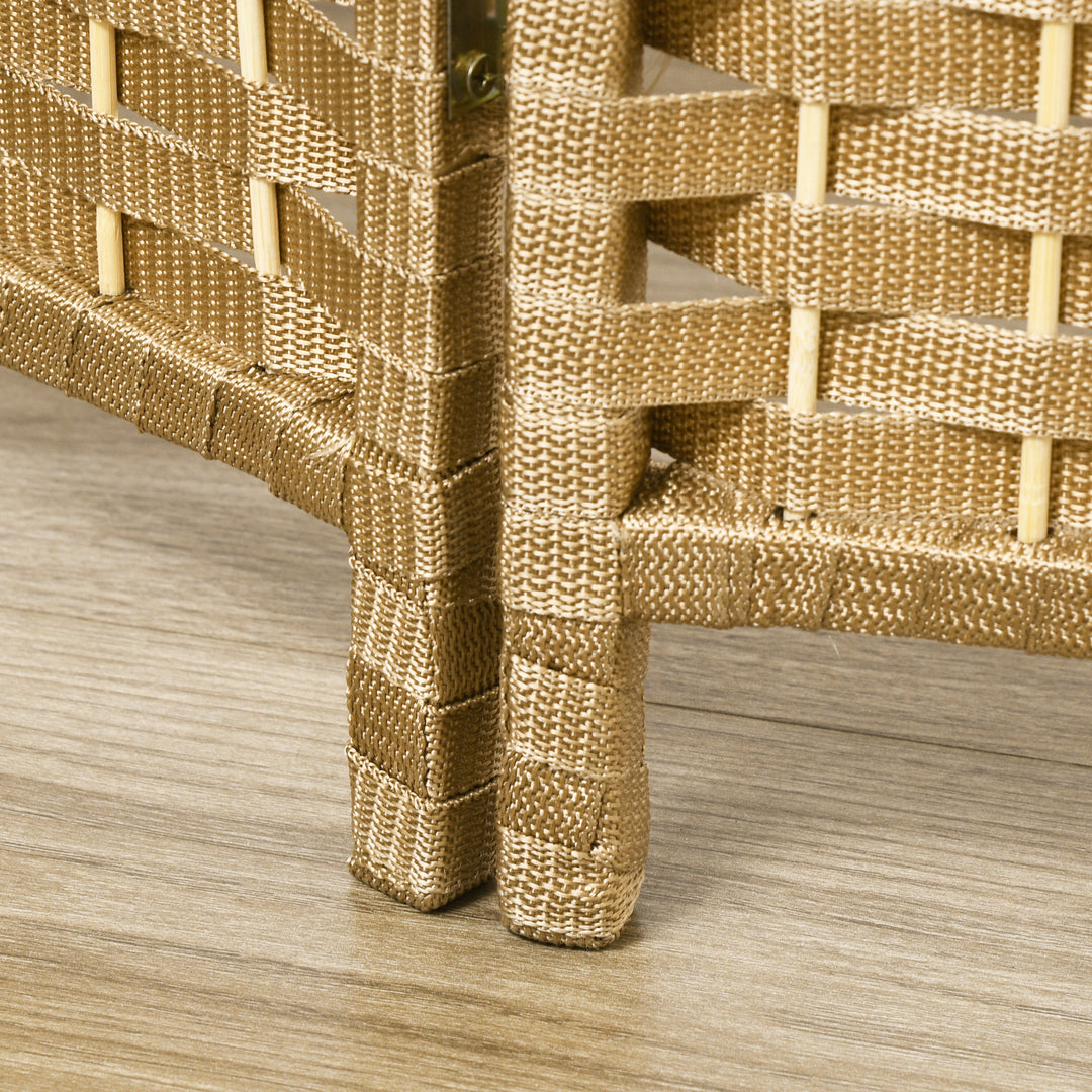 4-Panels rumdeler, foldbar privatlivsskærm, privatlivsskærm til stue, soveværelse, hjemmekontor, naturlig