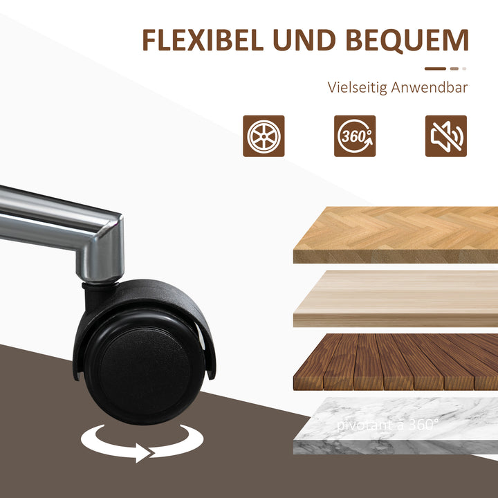 Kontorstol, computerstol, gyngefunktion, højdejusterbar, sort + sølv