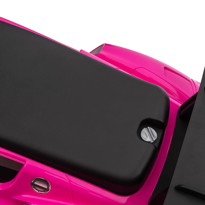 Køretøj, køretøj med licens, interaktivt horn og musikknapper, plast og stål, pink, 65 x 29 x 37 cm