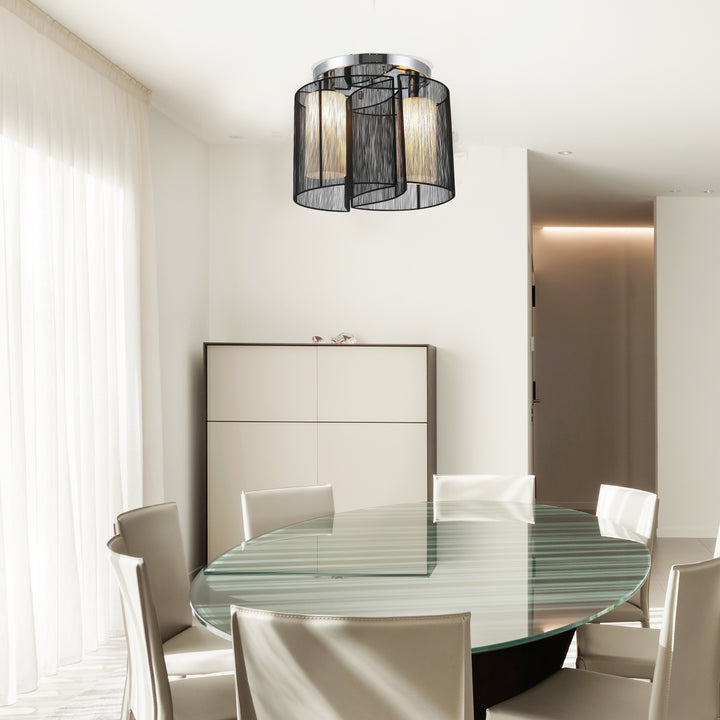 Loftlampe med 2 pærer e27 badeværelseslampe moderne køkkenlampe lampe til soveværelse, badeværelse, køkken, stue hvid ø47,5 x 33 cm (uden pærer)