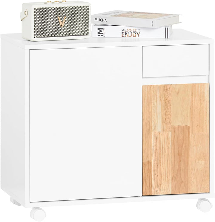 Få styr på badeværelset med dette elegante skab i valnøddetræ (B20 x D20 x H145 cm)