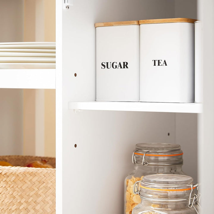 Få mere plads i køkkenet med denne fleksible køkkenvogn i hvid (B87 x D48 x H89 cm)