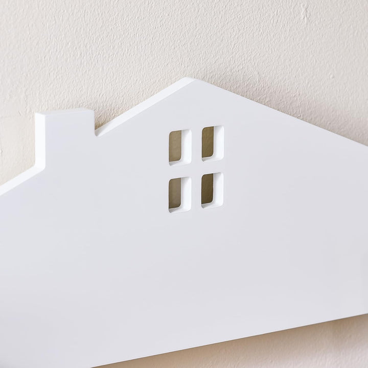 Montessori børnebogreol i hvid og natur – bog- og legetøjsreol med 4 hylder (60 × 130,5 × 15 cm)