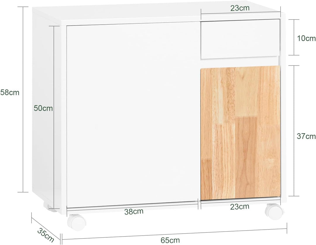 Få styr på badeværelset med dette elegante skab i valnøddetræ (B20 x D20 x H145 cm)