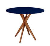 JUBI Lille Rundt Spisebord diam. 70cm Oak Navy Blue