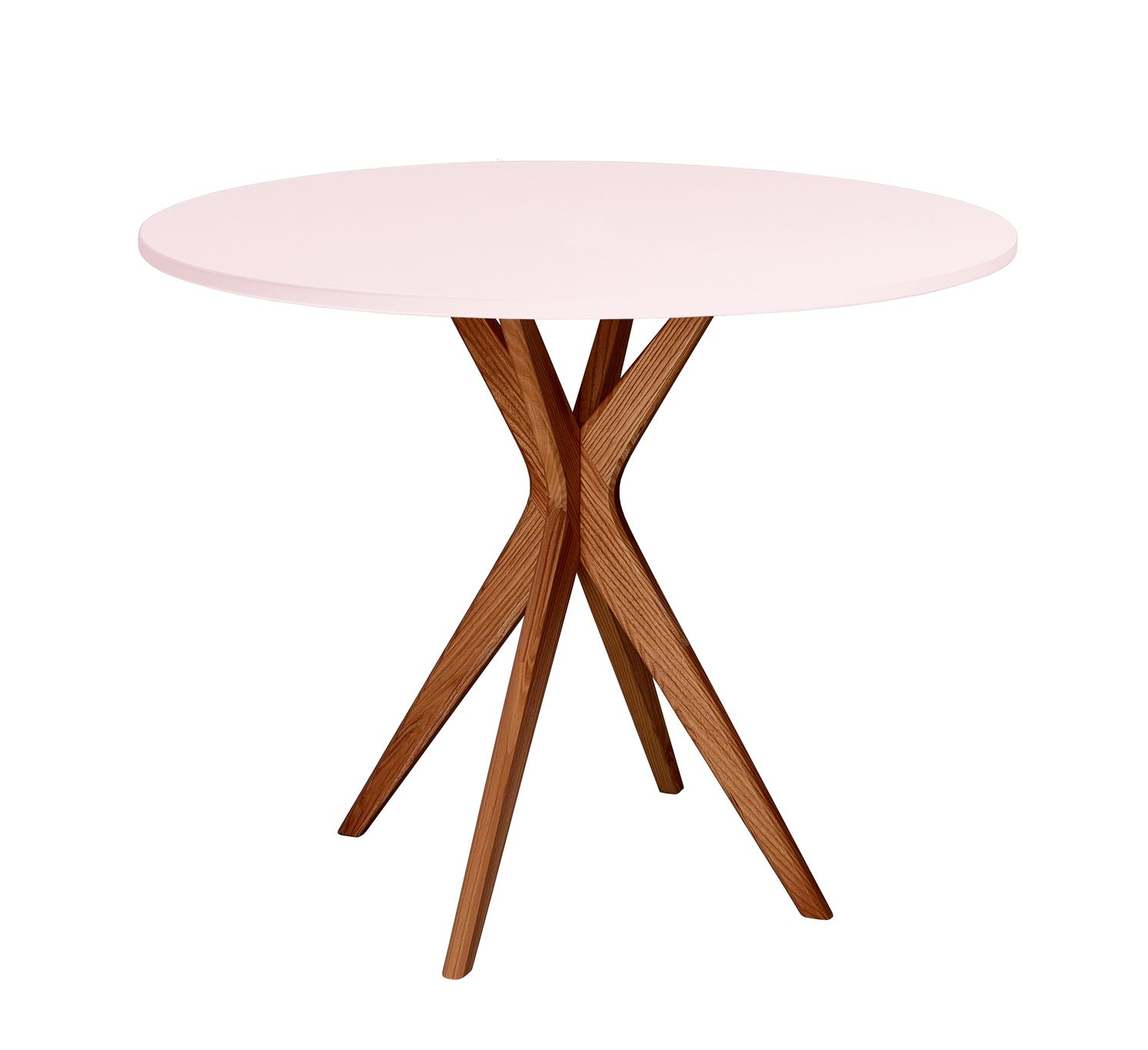 JUBI Lille Rundt Spisebord diam. 70cm Oak Powder Pink