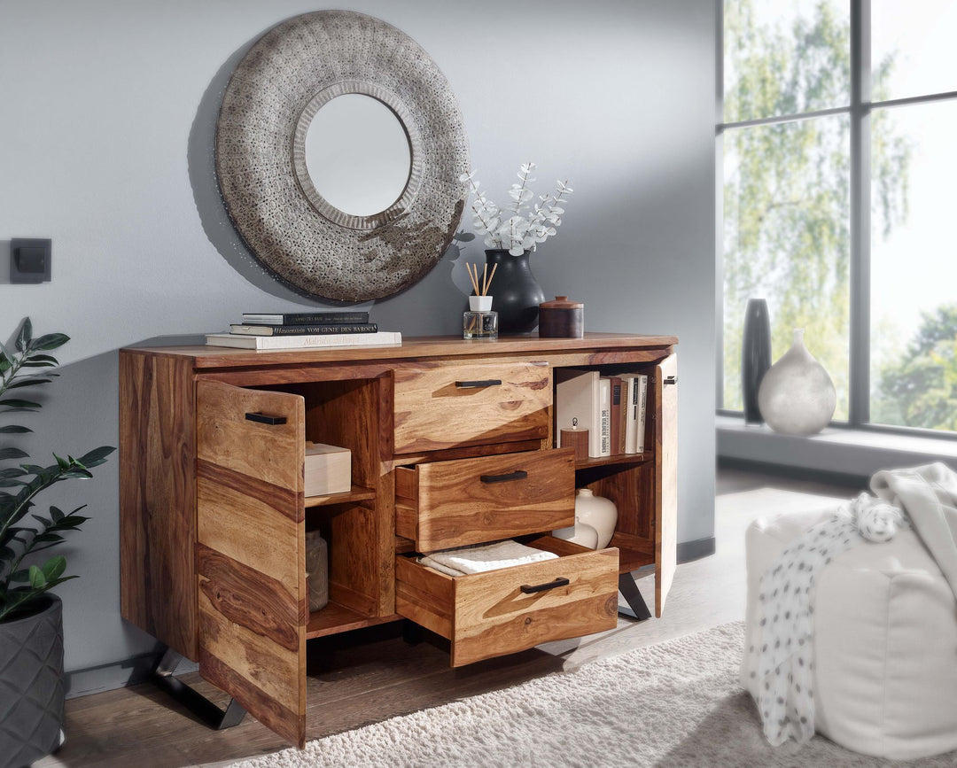 Skænk 145x82x45 cm massivt træ