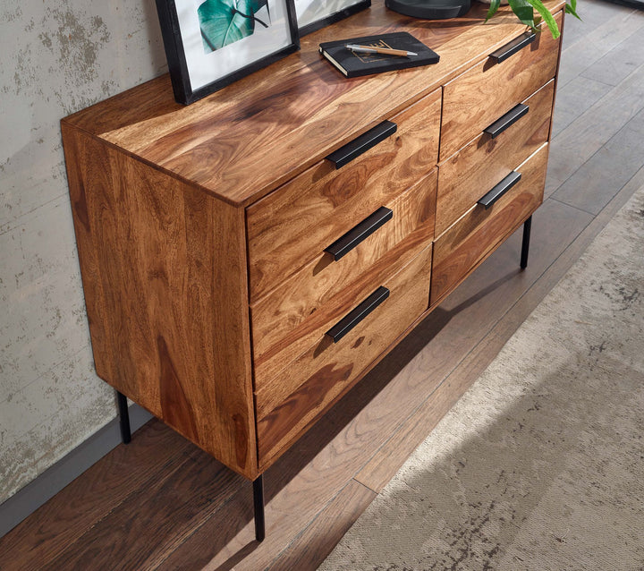 Kommode 117x80x42 cm massivt sheeshamtræ