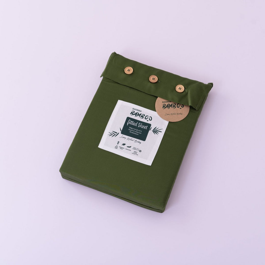Mørkegrøn Bambus Sengesæt 1-person - 400TC Tanboocel - Deep Moss
