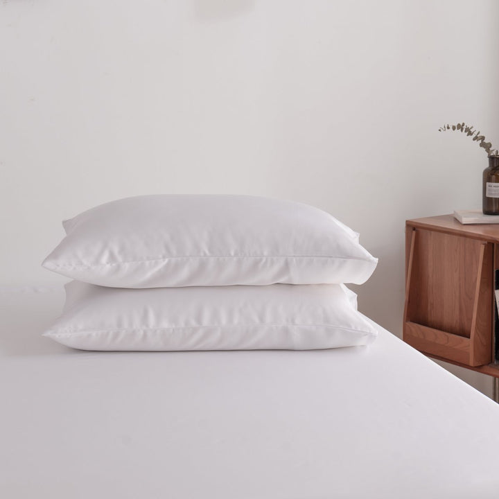Hvidt Bambus Sengesæt 1-person - 400TC Tanboocel - Coco White