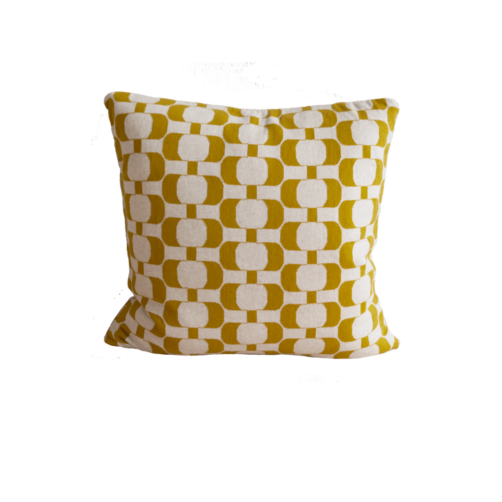 Edith Pillow-Cover Lightolive, Soft Jacquard strikket bomuld