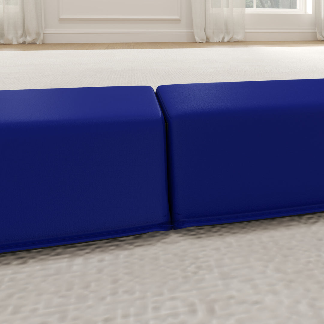 Balancebom 2,4 m, foldbar, skridsikker bund, til 3+ år, op til 80 kg, blå