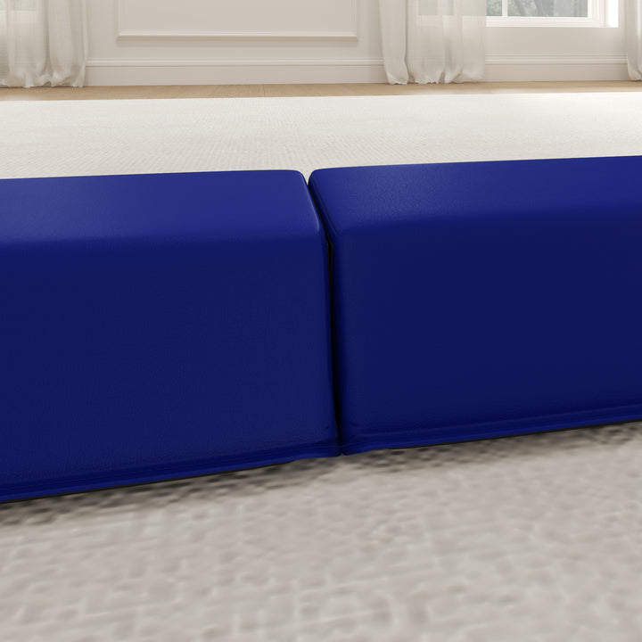 Balancebom 2,4 m, foldbar, skridsikker bund, til 3+ år, op til 80 kg, blå