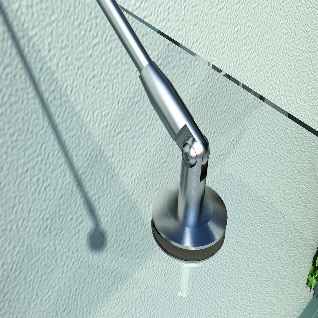 Baldakin dørbaldakin, hærdet glas, 304 rustfrit stål klar glas 150 x 90 cm