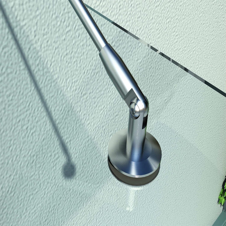 Baldakin dørbaldakin, hærdet glas, 304 rustfrit stål klar glas 150 x 90 cm