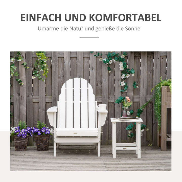 Havestol, klapstol, ergonomisk design, vejrbestandig, plastik, hvid, 75 x 87 x 93 cm