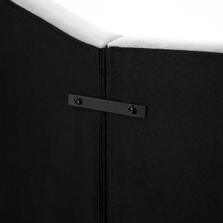 Sengegavl polstret sengegavl ryglæn sengegavl i gråt poppelfløjlsstof 185 x 8 x 134 cm