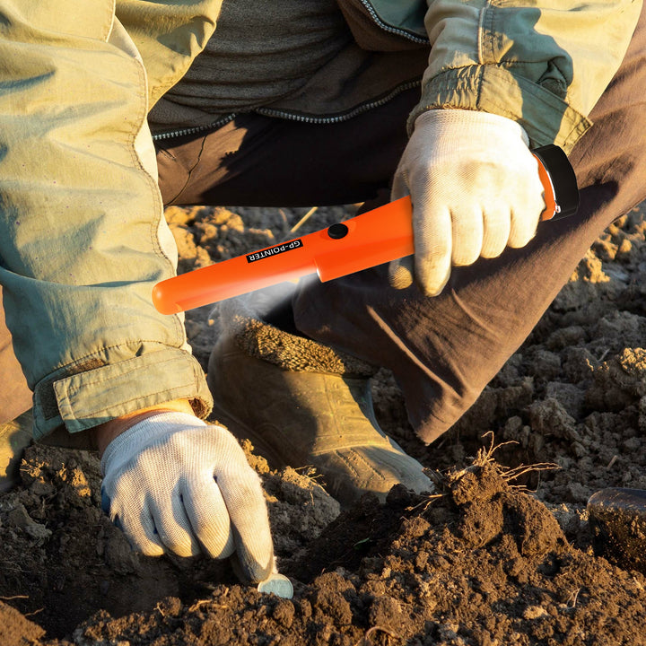 Metaldetektor til voksne, bærbar søger med led-indikator, vandtæt trådløs metaldetektor orange