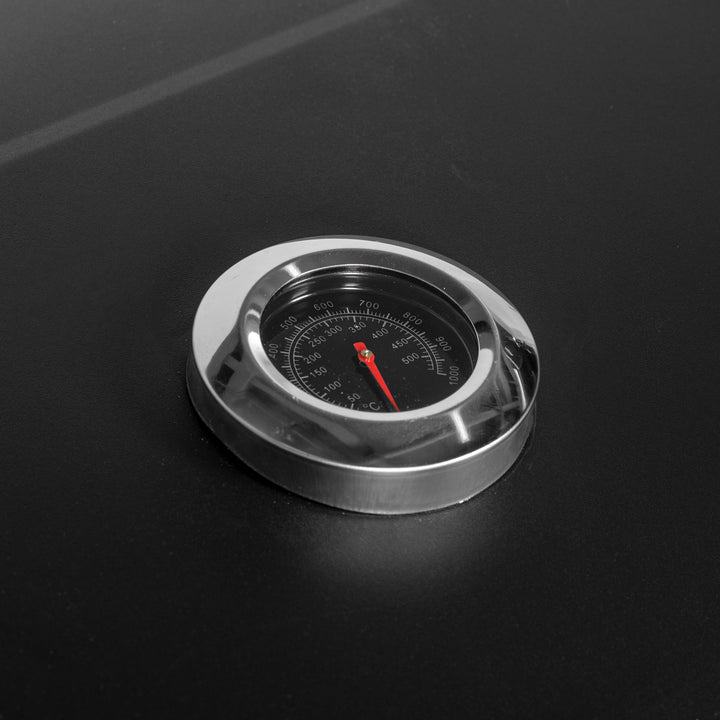 Kulgrillrøger bbq-røger, 1 hylde, 1 håndklædetørrer, 2 grillriste, 113 cm x 65 cm x 108 cm, sort