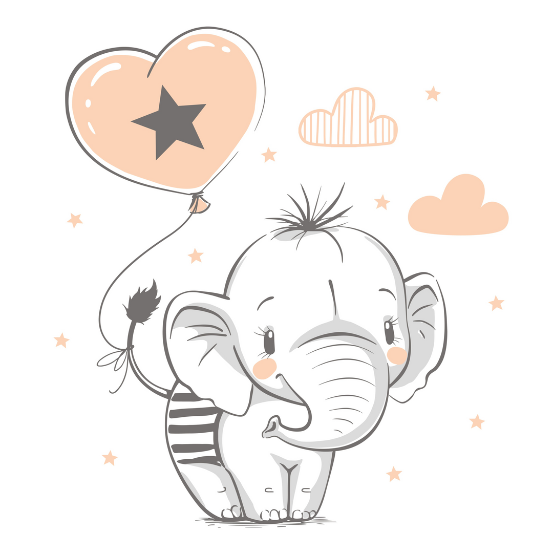 Wave dobbeltseng 160x80 - Elefant