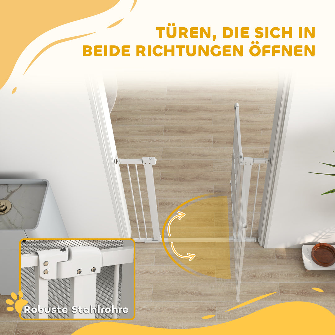 Hundesikkerhedsgitter, 76-104 cm spærregitter uden boring, trappegitter