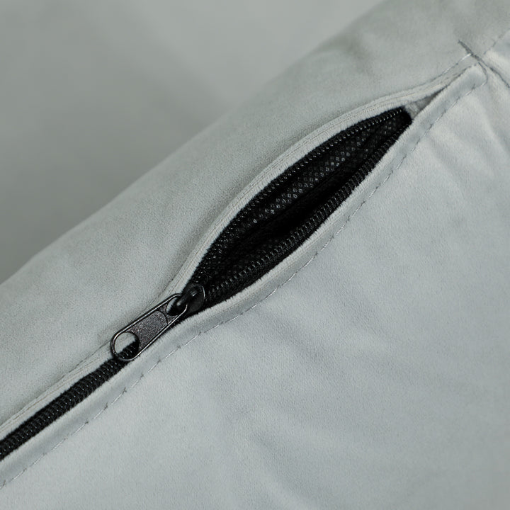 Sovesofa afslappende sofa, inkl. 2 puder, fløjlslook, 130 x 78 x 79 cm, lysegrå