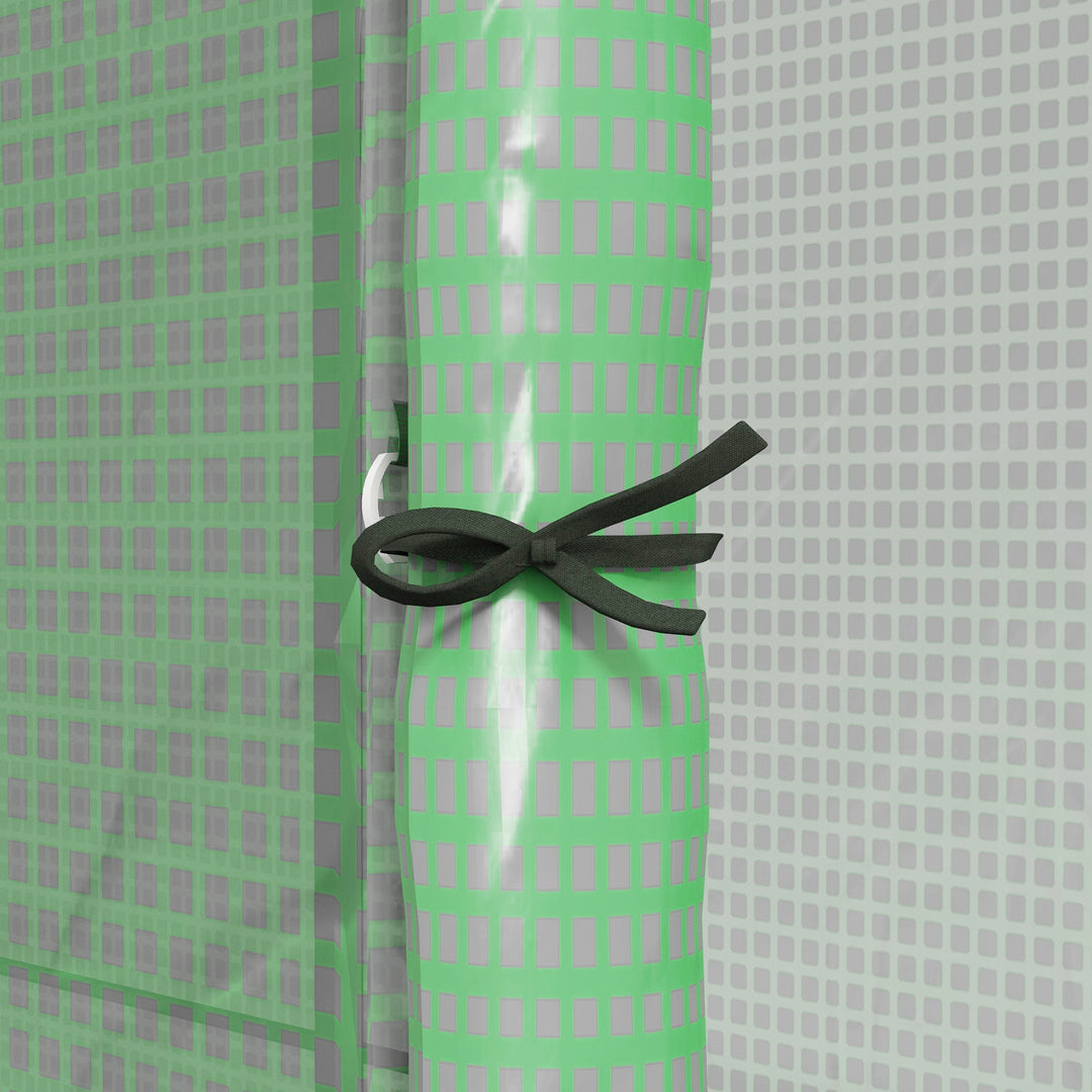 Lean-to drivhus med kold ramme, rulleporte, vejrbestandig, 200 cm x 80 cm x 200 cm, grøn