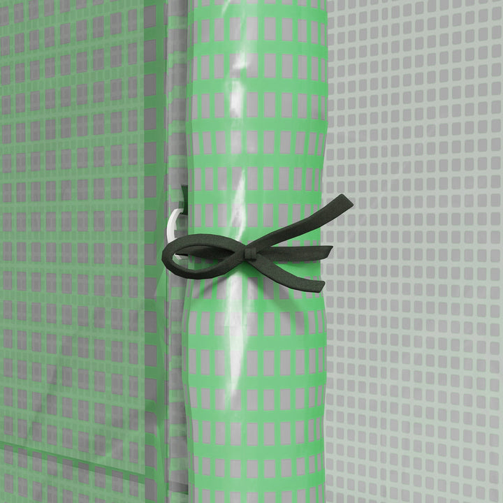 Lean-to drivhus med kold ramme, rulleporte, vejrbestandig, 200 cm x 80 cm x 200 cm, grøn