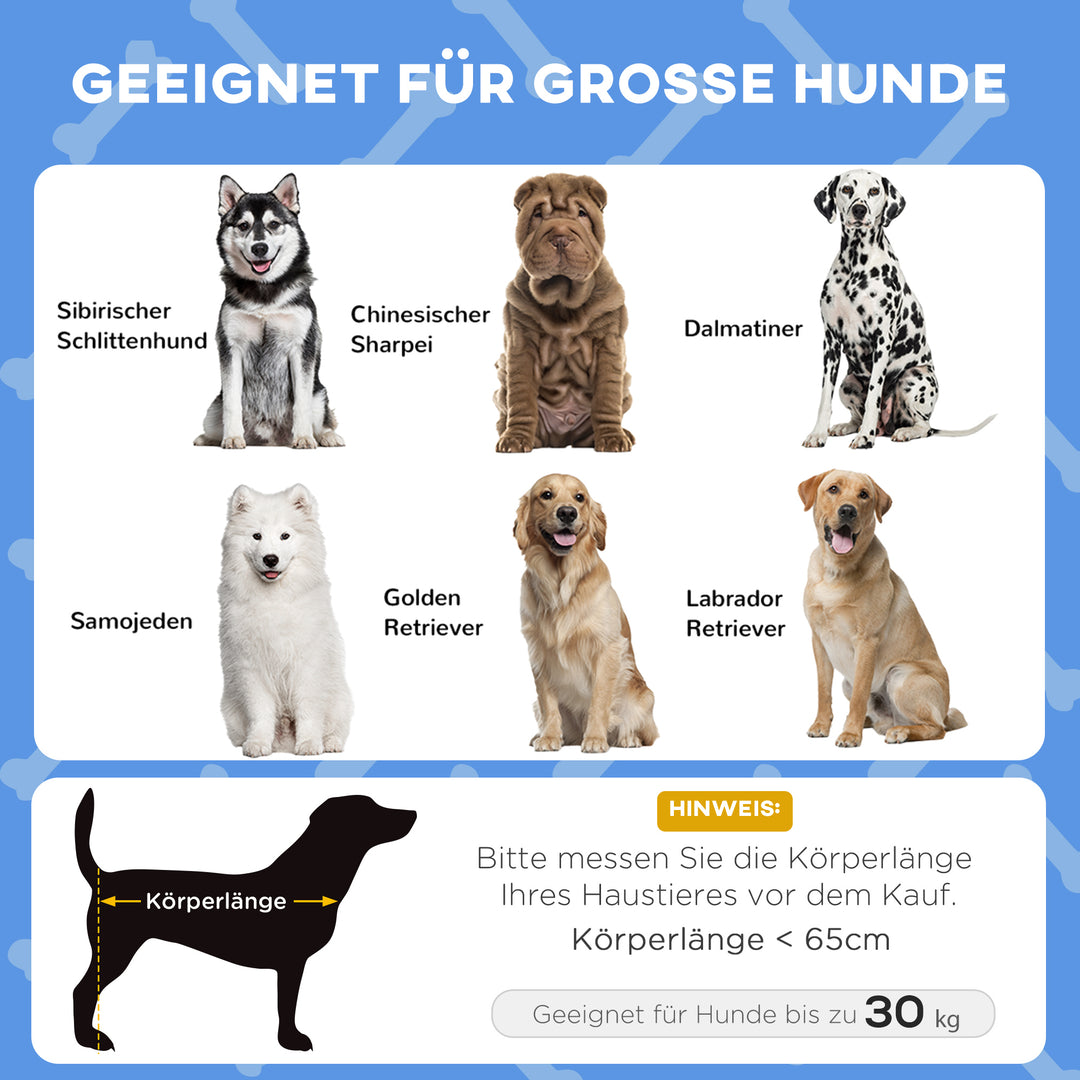 Udendørs hundeseng, vejrbestandig, hævet ramme, 106 x 76 x 94 cm, mørkeblå