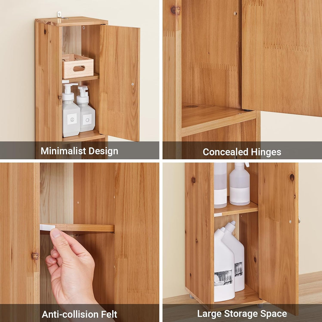 Pladsbesparende og elegant badeværelsesskab (B20 x D20 x H145 cm)