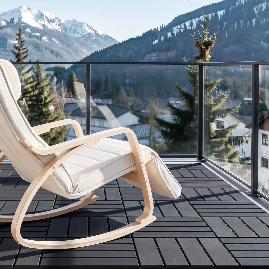 Klikfliser til balkon & terrasse – 4,05 m² pakke (45 stk.), grå