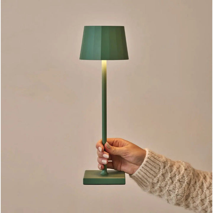 Wouter Sage Grøn genopladelig bordlampe