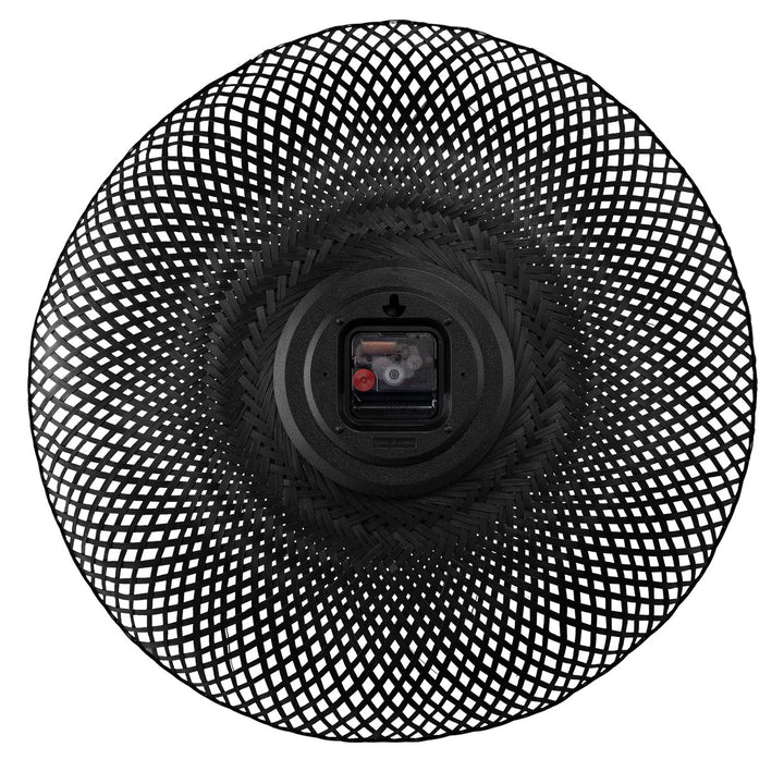 Vægur 60 cm-Silent-Brown/Sort-Bamboo-NeXtime 'Vortex'