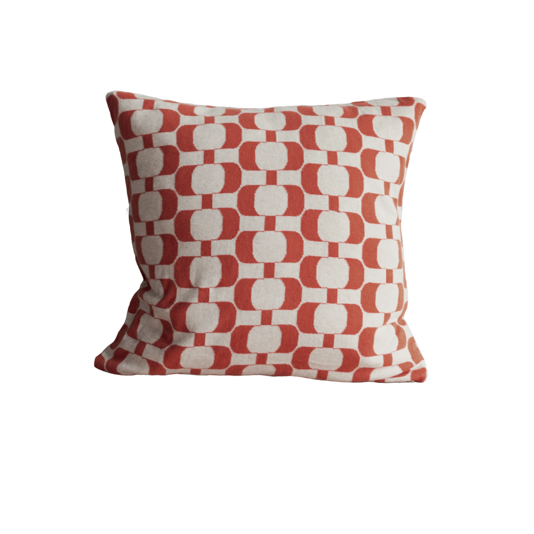 Edith Pillow-Cover Melon, Soft Jacquard strikket bomuld