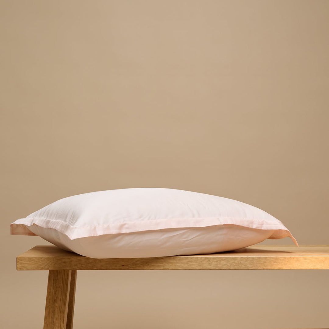TENCEL™ satin pudebetræk Peach White