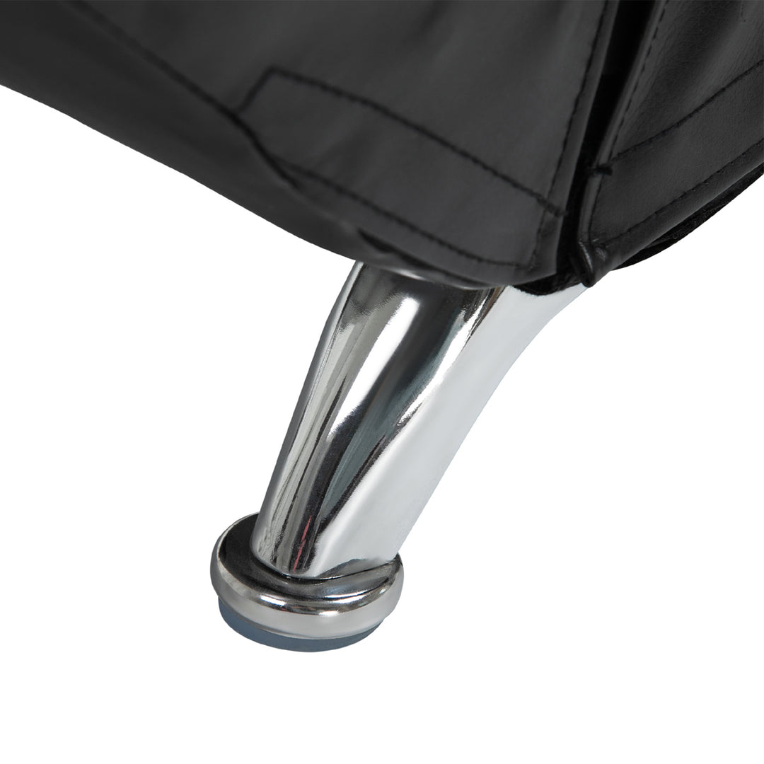 Afslappende lænestol med massagefunktion ergonomisk høj ryglæn med massagefunktion og hynde med zero-g design lænestol kunstlæder metalskum sort 58 x 163 x 87 cm