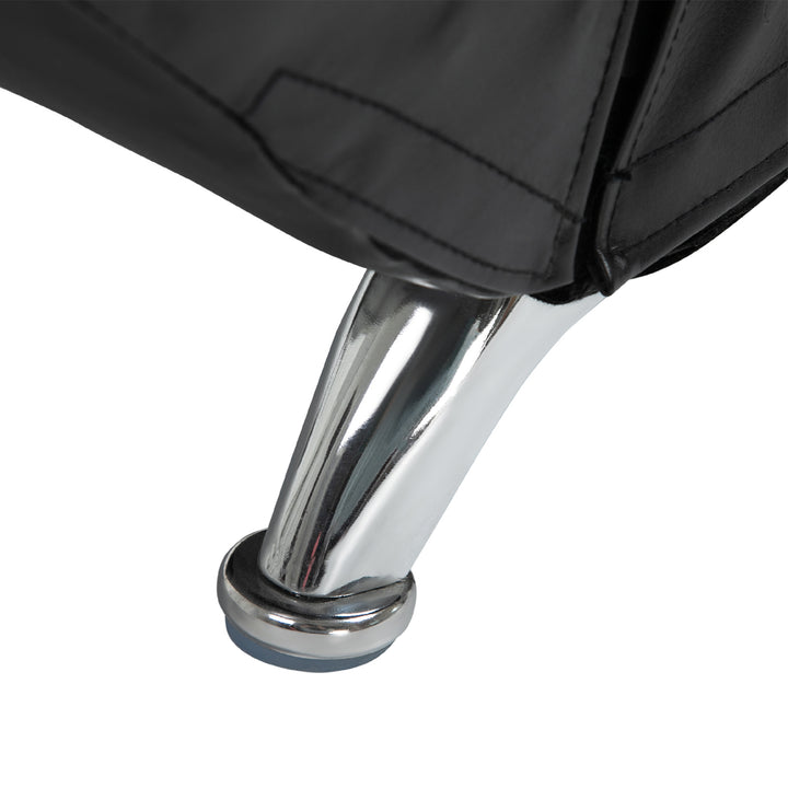 Afslappende lænestol med massagefunktion ergonomisk høj ryglæn med massagefunktion og hynde med zero-g design lænestol kunstlæder metalskum sort 58 x 163 x 87 cm